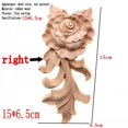 thumbnail image 2 of Floral madera tallada calcomanía de la esquina apliques marco puerta puertas muebles madera carcasas decorativas estatuillas de madera artesanía, 2 of 8