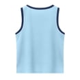 thumbnail image 6 of WPPGONE Kids Boys Active Tank Tops Contrast Ringer Trim Sleeveless Workout Shirts Chest Patch Detail Breathable Summer Gym Tees Casual Sports Basketball Running Clothes Outfits, 6 of 8