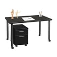 thumbnail image 7 of Regency Kee 48 x 24 in. Mobile Desk with Storage- Ash Grey Top, Black Legs, 7 of 7