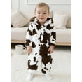 thumbnail image 5 of BemeyourBBs Baby Plush Jumpsuit Long Sleeve Animal/Heart Print Hooded Jumpsuit, 5 of 9