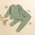 thumbnail image 2 of UAYOTSE Toddler Boy Sweatshirt Pajama Set 6 12 18 24 Months 2T 3T 4T 5T fit Pjs Soft Breathable Cold Weather Long Sleeve Top Pants Size 2-3 Years, 2 of 8