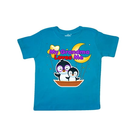 

Inktastic My Grandma Loves Me Penguin Gift Toddler Boy or Toddler Girl T-Shirt