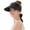 1pack-black-ribbon, variant on Women’s Straw Sun Visor Hat, Wide Brim Ponytail Beach Hat, Foldable Floppy Summer Hat