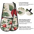 thumbnail image 2 of Yayeee Double Oven Mitt Kitchen Heat Resistant Baking 35" x7" Quilted Glove, Apples Flower Pattern, 2 of 6