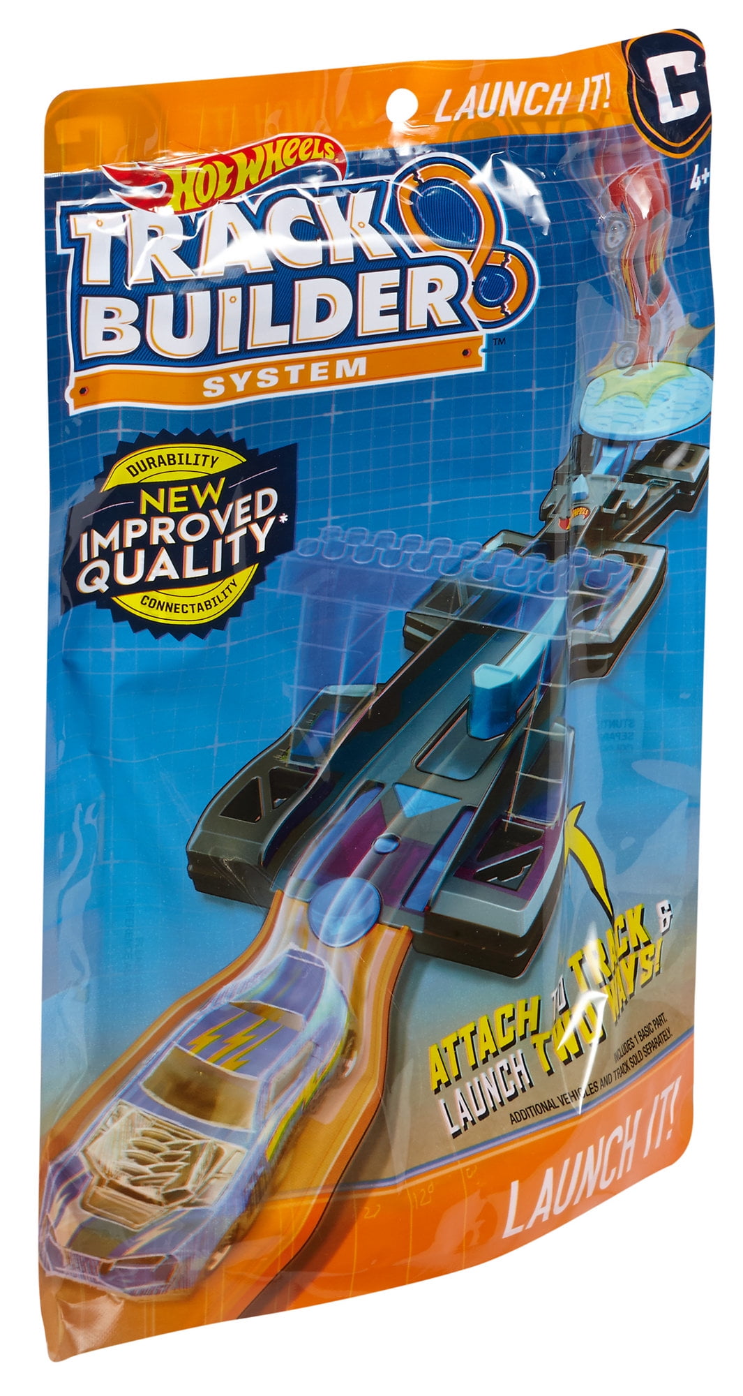Hot Wheels Track Builder Launch It Accessory Walmart