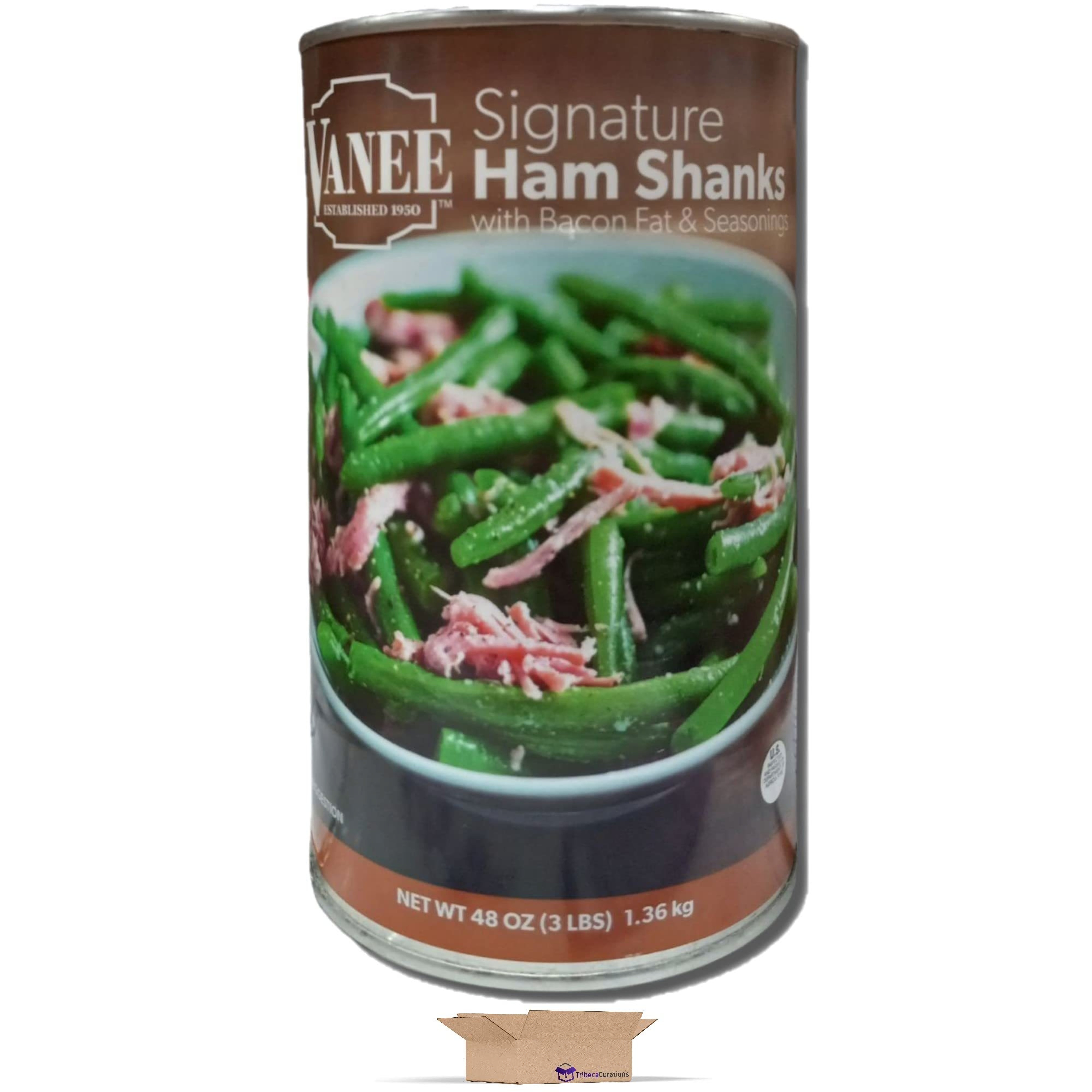 Vanee Signature Ham Shanks With Bacon Fat Value Pack | 48 Ounce Can | Pack of 2