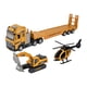 thumbnail image 1 of Camión de remolque de juguete con motor de fricción, juguete educativo con mini helicóptero de remolque. excavador, 1 of 9