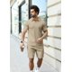 thumbnail image 5 of Conjunto de polo y pantalones cortos KUYIGO, casual de verano para hombre, color caqui M, 5 of 6