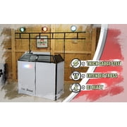 DJ Booth Tabletop With 8FT Lighting Truss Stand Package by FAT TOAD - Foldable Panel Portable Stage by