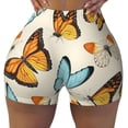 thumbnail image 2 of Lsque Butterflies Pattern High Waisted Biker Shorts for Women-Tummy Control Fitness Athletic Workout Running Yoga Gym Shorts,Moisture-Wicking-Small, 2 of 9