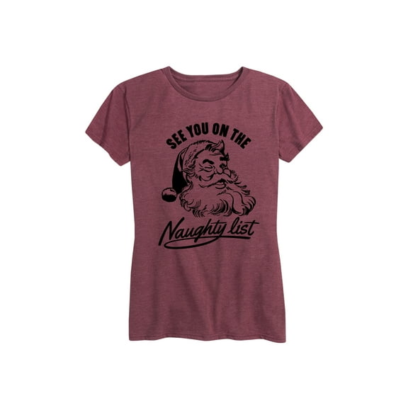 Instant Message - See You On The Naughty List - Women's Short Sleeve Graphic T-Shirt