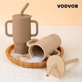 thumbnail image 2 of VODVOB's fourth-generation silicone drinking cup is made of safe and wear-resistant materials. It is suitable for children in kindergarten and helps improve their independent drinking ability., 2 of 9