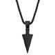 thumbnail image 1 of Collar largo de metal con forma de triángulo para hombre, colgante negro, cadena de joyería, fiesta de Hip Hop, 1 of 4