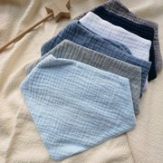 6 Pack Muslin Baby Bibs Organic Cotton Baby Drool Bibs for Unisex Boys Girls