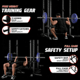 thumbnail image 6 of MITONOS Multi-Functional Squat Rack with LAT Pulldown System Exercise Power Cages with 100lbs Colorful Plates Home Gym Package, Metal Black, 6 of 8