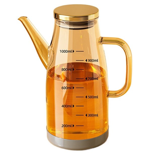 Botella dispensadora de aceite de 1000ML con boquilla antigoteo for cocina, barbacoa, freidora, ensalada, freír