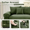 thumbnail image 4 of 79.1''x79'.1' Oversized Cloud Modular Sectional Sofa|Convertible Corduroy Couch|Deep Seat|Extra-Wide Armrests|10 Throw Pillows|Ergonomic Design|Easy Assembly|for Living Room,Apartment - Green, 4 of 9