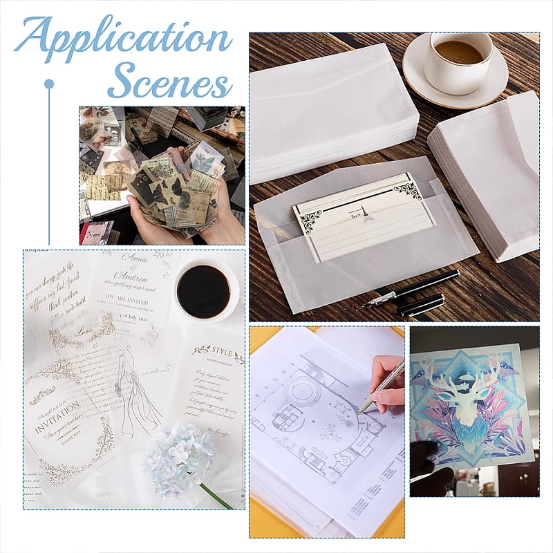 A5 Artists Tracing Paper Translucent Tracing Sheets for Sketching Tracing Drawing White 15.1x21.1x0.005cm 100 sheets/bag