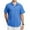 Blue, variant on Men's Cotton Linen Short Sleeve Shirts Casual Button Down Shirts Summer Green Tops with Pocket XL