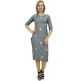 thumbnail image 4 of Bimba Women's Designer Gray Tunic Embroidered Kurta Kurti Ethnic Clothing-20, 4 of 5