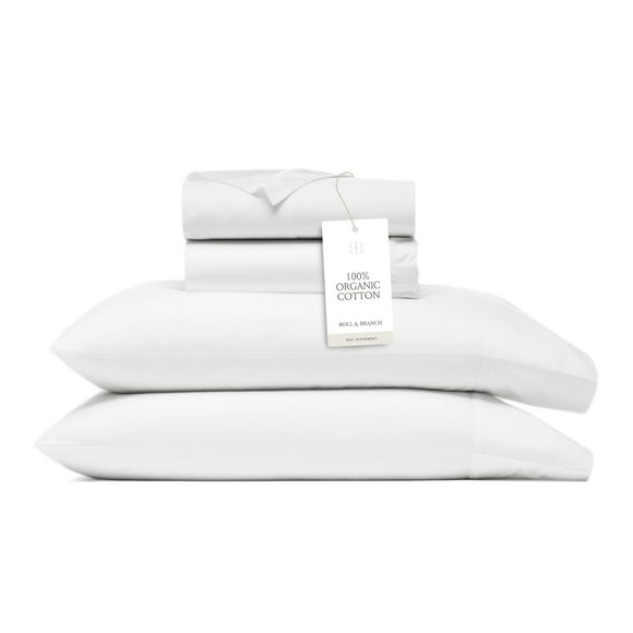 Juego de sábanas BOLL & BRANCH Signature Hemmed King White Organic