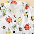 thumbnail image 5 of ATOGUTA Boys Girls Fleece Set 1T-8 Cute Graphic Button Down Short Sleeve Shirts And Shorts Outfits Stain Homewear White, 5 of 5
