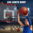 thumbnail image 2 of Beefunni Indoor Basketball Hoop for Kids, Over The Door Basketball Hoop with LED Lighting, Basketball Game Toys with Scoreboard & 3 Balls, Mini Hoop Basketball Gifts for 5-12 Boys Girls(Red), 2 of 7