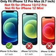 thumbnail image 2 of for iPhone 12 Pro Max Case,with Camera Lens Cover HD Screen Protector,[Military Grade] Ring Car Mount Kickstand Hybrid Hard PC Soft TPU Shockproof Protective Case for iPhone 12 Pro Max-Black, 2 of 11