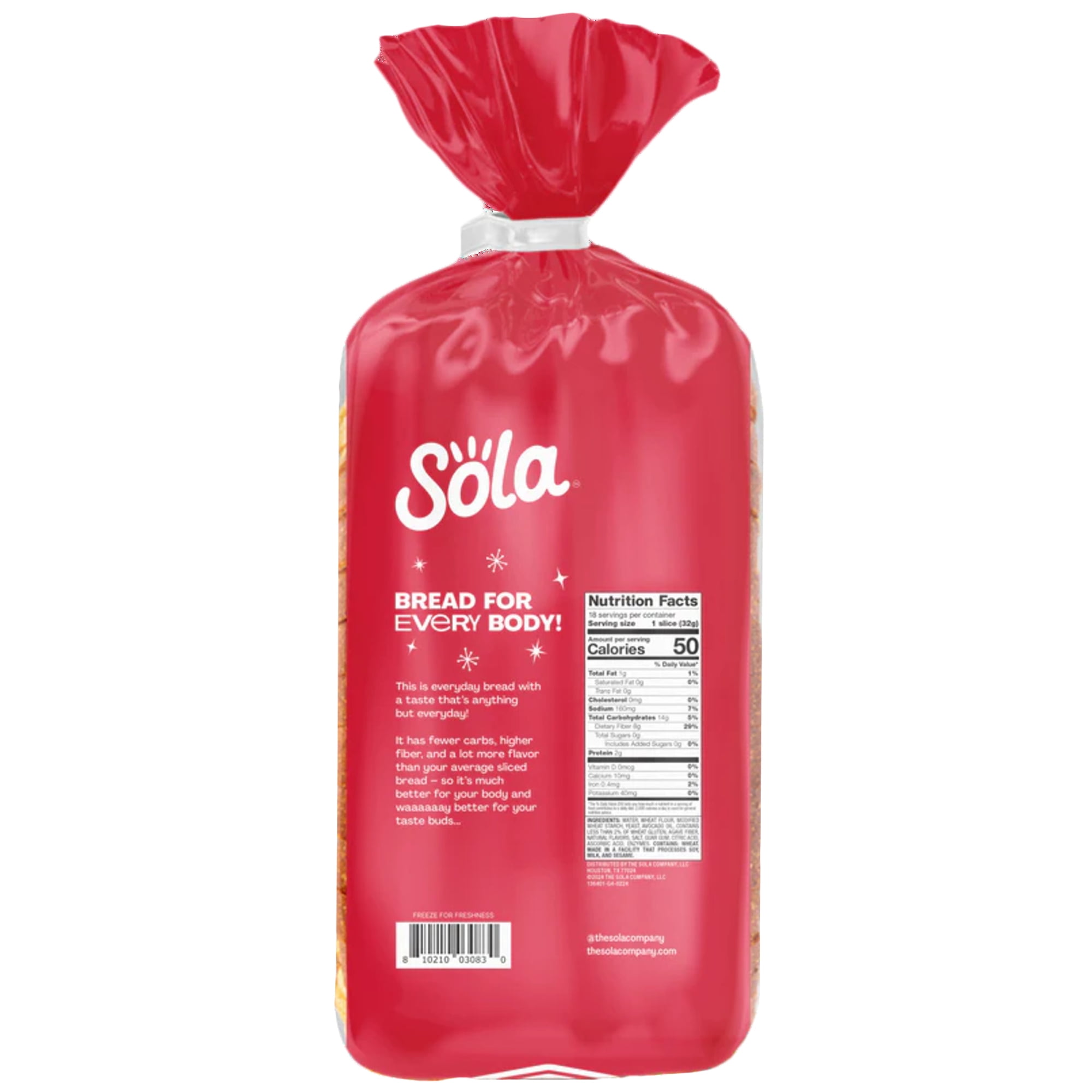 Sola Classic White Bread, Soft Sliced Bread, Non-GMO, 20 oz