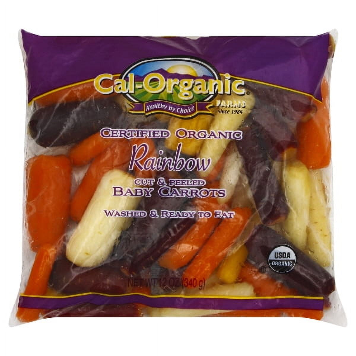Organic Fresh Rainbow Baby Carrots, 12 oz, Bag