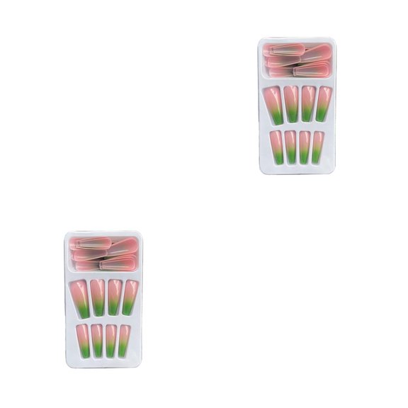 Vogacara 1 Juego de puntas francesas para uñas, puntas de uñas Extra largas con brillo degradado, Kit de manicura de bailarina de cobertura completa a Type4 NO4 Vogacara  CBP262420