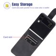 thumbnail image 6 of Allytech Case for Samsung Galaxy Z Flip 4 2022, Z Flip 4 Case with Card Holder Premium PU Leather Flip Wallet Shockproof Case for Samsung Z Flip 4, Black, 6 of 6