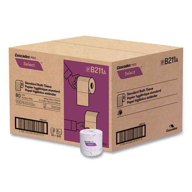 2-Ply Septic Safe Select Standard Bath Tissue - White (80 Rolls/Carton)