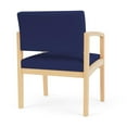 thumbnail image 3 of Pemberly Row Chaise d'Invité Surdimensionnée pour Réception / Bois Naturel / Bleu, 3 of 4