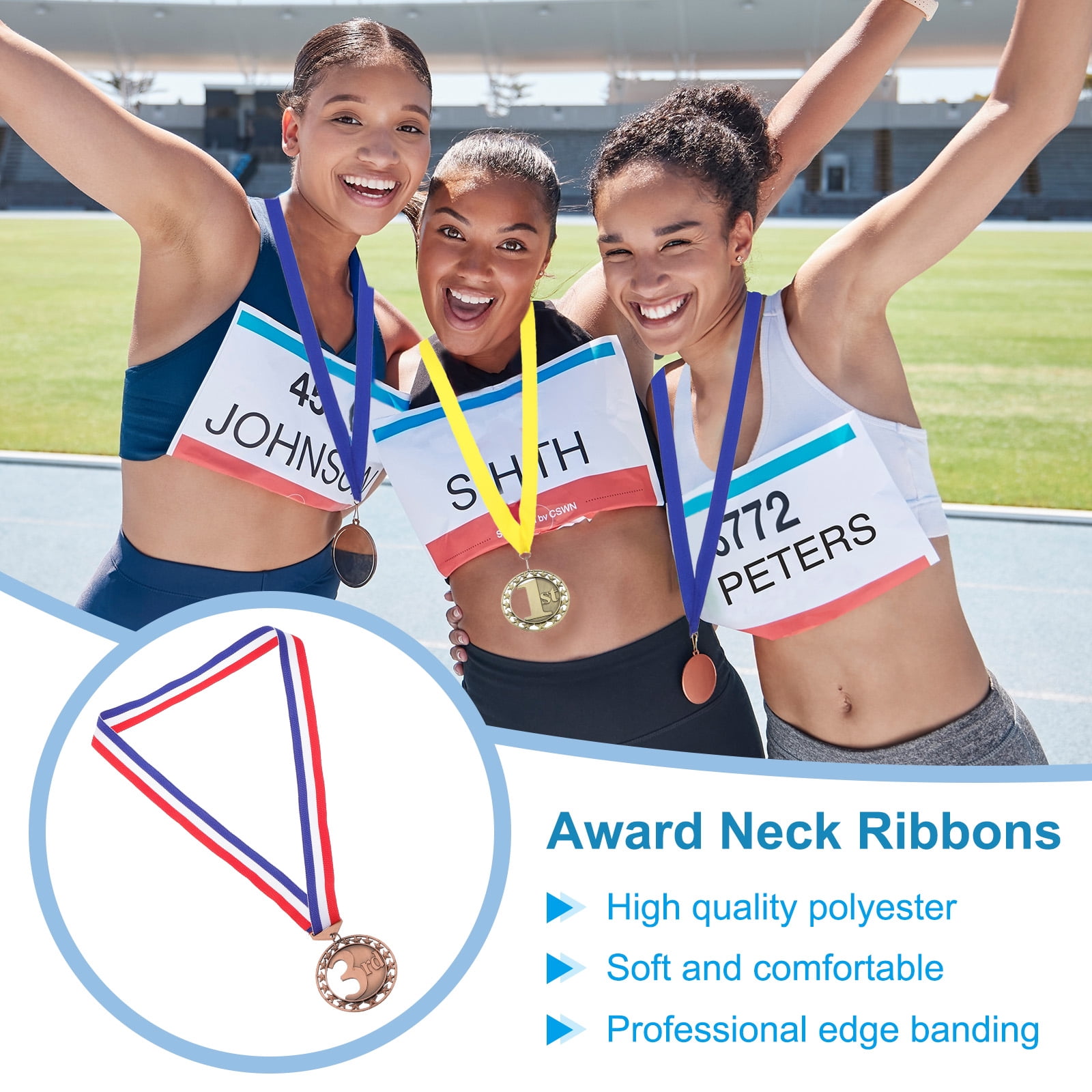 Uxcell Award Medals, 9 Pcs 3rd Metal Competition Medals, Bronze