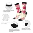 thumbnail image 3 of Rateoe Ace Of Diamonds Lady for Women Casual Calf Socks - Cute Crew Socks - Thin Soft Above Ankle Socks Size 5-11, 3 of 6