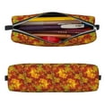 thumbnail image 2 of Pofeuu Vintage maple leaf autumn Print Leather Pencil Case, Leather Pencil Pouch Large Capacity, Big Pencil Pouch with Zipper Vintage Pen Bag Fountain Pen Holder, 2 of 7