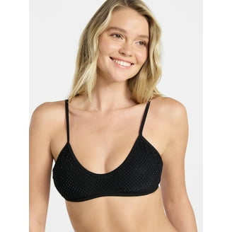 No Boundaries Crochet Triangle Bikini Top, Women's - Walmart.com