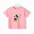 thumbnail image 4 of Marca Disney, camiseta de algodón puro con estampado de Mickey Minnie para verano para niños y niñas, camiseta creativa de calle para bebés, ropa para niños, 4 of 5