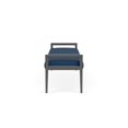 thumbnail image 2 of Pemberly Row Waiting Reception 3 Seat Bench Wood Frame in Blue, 2 of 5