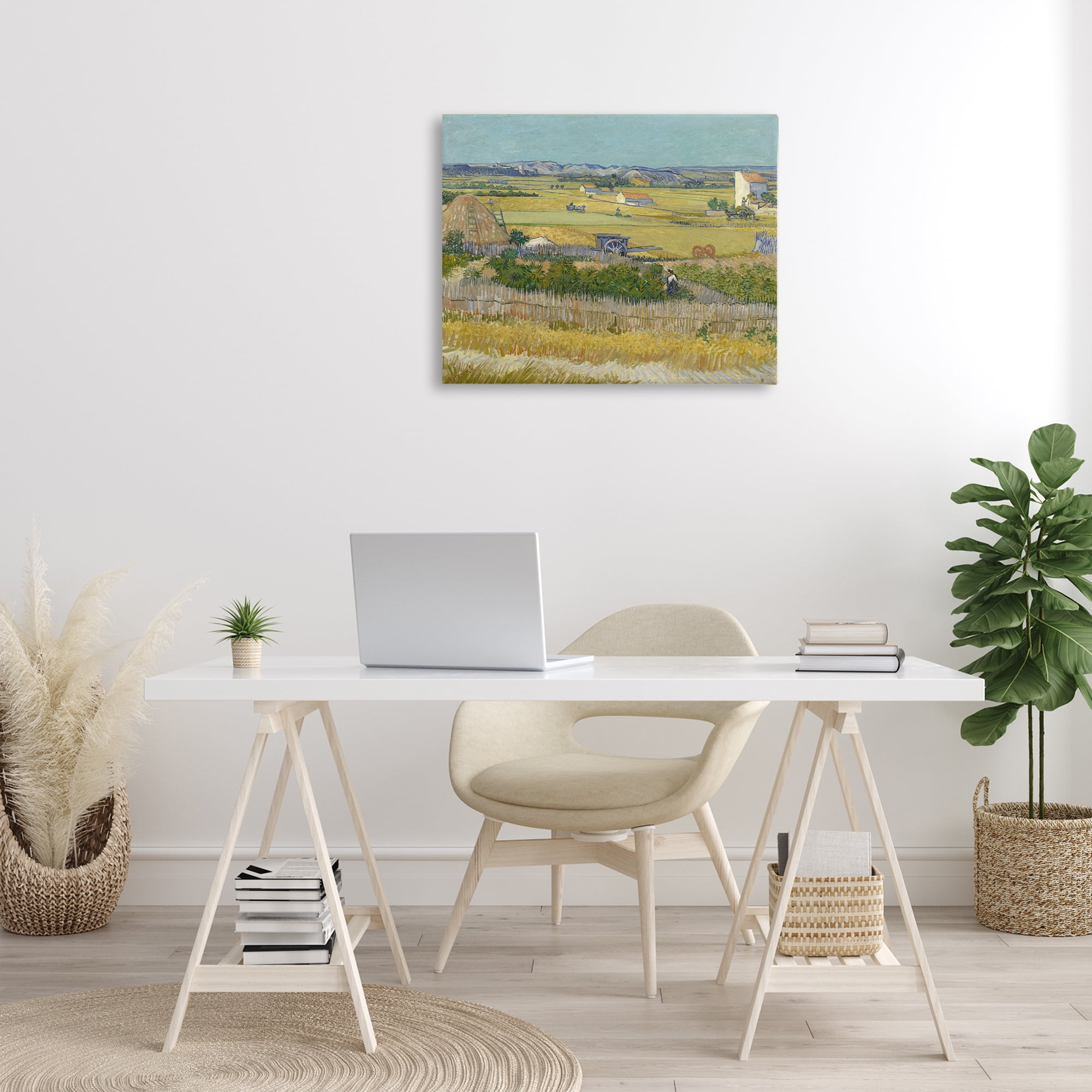 Stupell Industries Van Gogh The Harvest Landscape Landscape & Nature Painting Wrapped Canvas Art Print Wall Art, 30 x 24