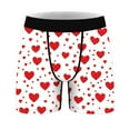 thumbnail image 5 of Vetsdori Mens Underwear Elastic Waist Holiday Boxers Cozy Gift for Men Valentine's Day Soft Ropa Hombre Heart Print Boxer Briefs for Men, 5 of 7