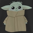 thumbnail image 2 of Girl's Star Wars: The Mandalorian Blushing Animated Grogu Graphic Tee Black Large, 2 of 4