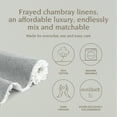 thumbnail image 2 of over&back 18x90 Woven Frayed Chambray Cotton Table Runner - Washable Table Runners for a Custom Home Decor Tablescape - Hand-Finished Frayed Edges - Coffee Table, Dinner Table, Living Room - Grey, 2 of 10