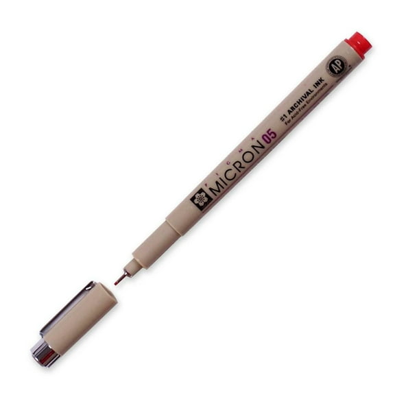 Pigma Red Fine Line Design Pen .45mm