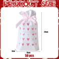 thumbnail image 2 of Laklulu 50 piezas Bolsas de dulces navideños Bolsas para golosinas navideñas Bolsas de regalo de plástico con cordón Bolsas para golosinas navideñas, 2 of 5