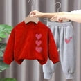 thumbnail image 2 of Toddler Girls 2 Piece Outfits Raglan Sleeve Sweatshirt and Sweatpants Tracksuits Sets 0-13Y,4-5 Years,S, 2 of 4