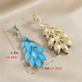 thumbnail image 6 of Vintage Peacock Dangle Earrings for Women 14K Gold Plated Green Crystal Feather Peafowl Statement Drop Dangling Stud Earring Boho Exaggerated Birthday Holiday Jewelry Gifts, 6 of 12