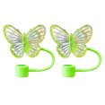 thumbnail image 2 of Walbest 2Pcs Butterfly Straw Covers 10mm Straw Topper for 30/40 Oz Tumbler Reusable Drinking Straw Caps Eco-Friendly Cup Accessories, 2 of 8