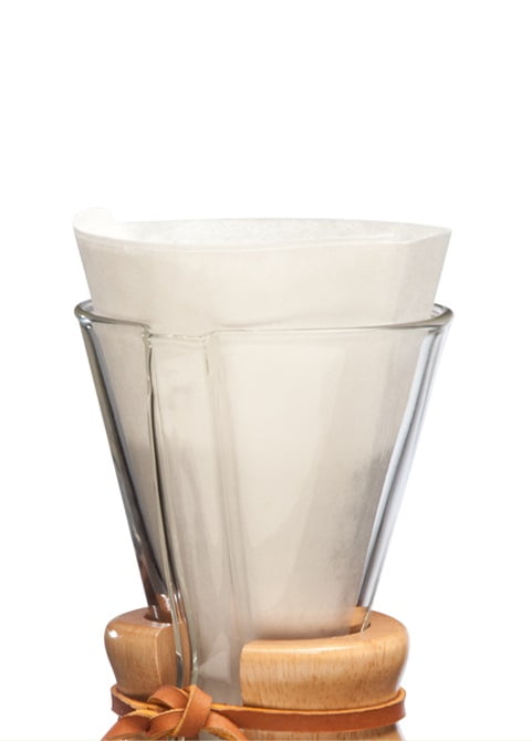 Chemex Bonded Filters Unfolded Half Moon 3 Cup, White